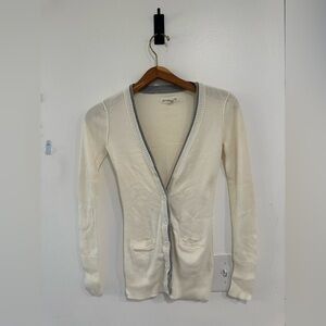 Aeropostale Y2K Vintage Cardigan Women’s Size XS Button Front Cream 2000s Bella